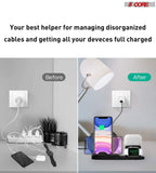 Wireless Charger 3 in 1 10W / 15W Qi Fast Charging Pad Dock Station Travel Chargers for Multiple Devices for iPhones, Android, Galaxy S- Series, Watch, Earbuds - 5 Core WCR 3