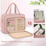 Toiletry Bag for Women, Hanging Travel Toiletry Bag with Jewelry Organizer