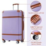 Hardshell Luggage Sets 3 Piece double spinner 8 wheels Suitcase with TSA Lock Lightweight 20''24''28''