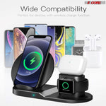 Wireless Charger 3 in 1 10W / 15W Qi Fast Charging Pad Dock Station Travel Chargers for Multiple Devices for iPhones, Android, Galaxy S- Series, Watch, Earbuds - 5 Core WCR 3